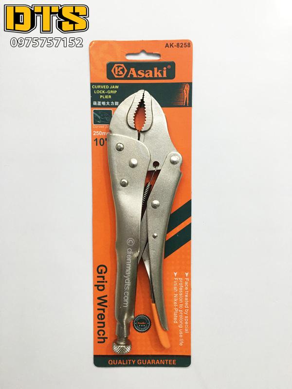 Kìm chết mỏ cong Asaki AK-8258 10 /250mm