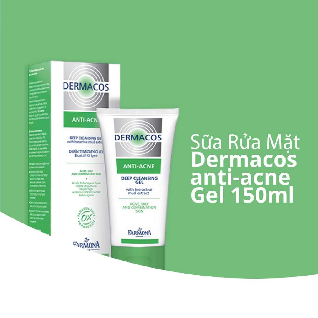 [ECO BEAUTY] Sữa rửa mặt Dermacos ngăn ngừa mụn 150mL