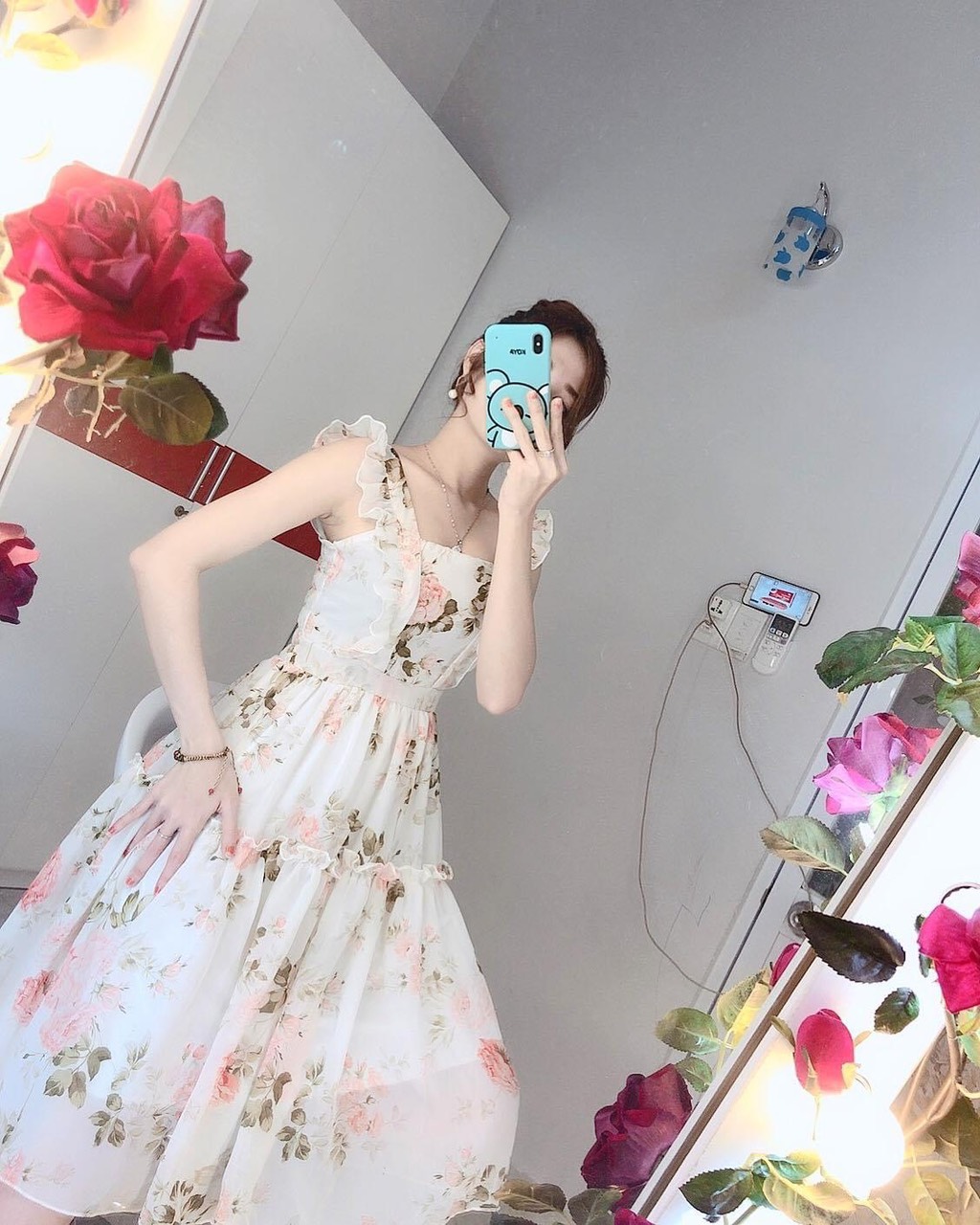 Đầm cánh tiên hoa mẫu đơn (hình thật +video)