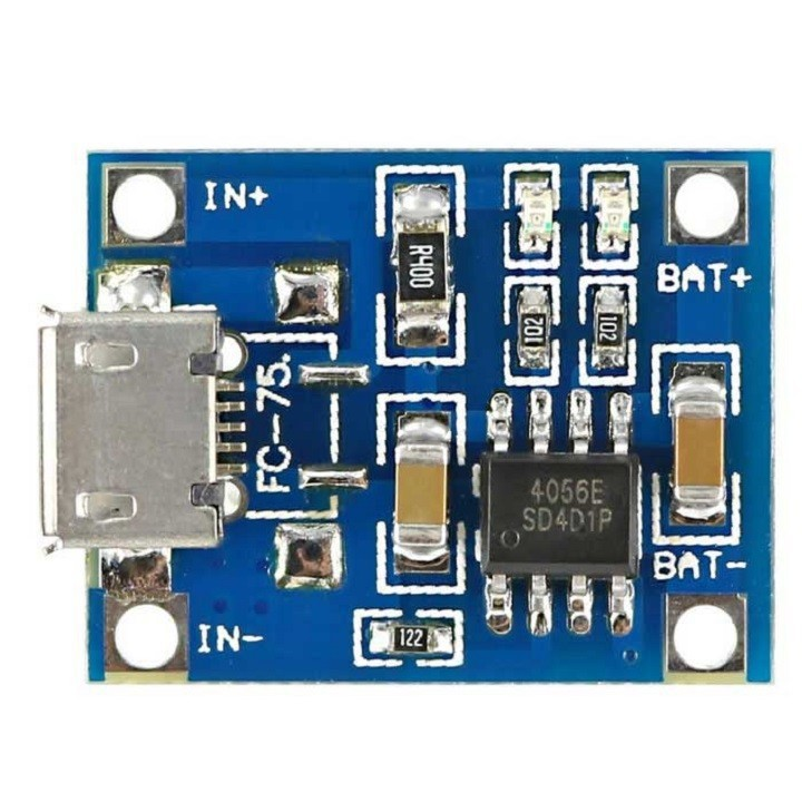 Combo 5 Mạch sạc pin 18650 lithium 3.7v-4.2v TP4056 micro USB