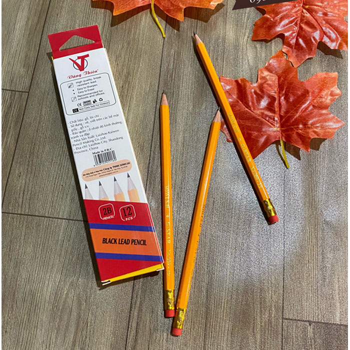 HỘP 12 BÚT CHÌ 2B THÂN VÀNG GSTAR