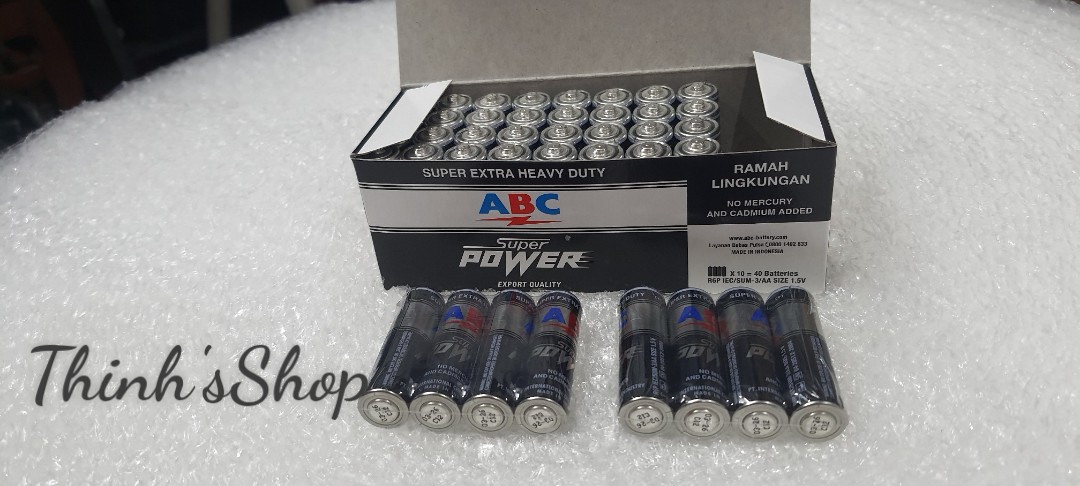 Bộ 2 vỉ pin tiểu AA 1.5V ABC Made In Indonesia, dùng cho đồ chơi, remote, đồng hồ