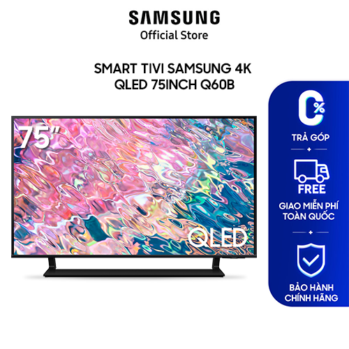 [Miễn phí lắp đặt + Freeship] Smart TV Samsung 4K QLED 75 inch QA75Q60BAKXXV