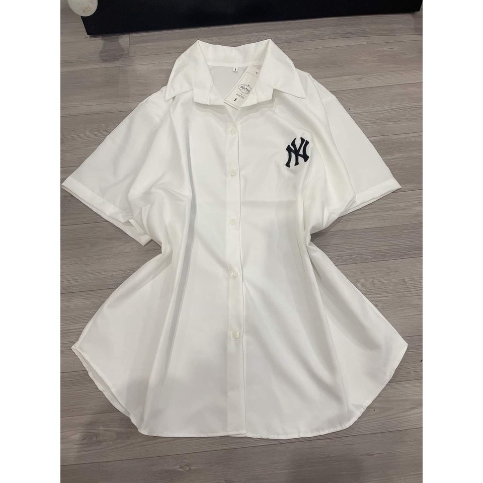 Áo sơ mi nữ bigsize có logo NY Áo kiểu bigsize nữ ngoại cỡ từ 60-100kg SMNY