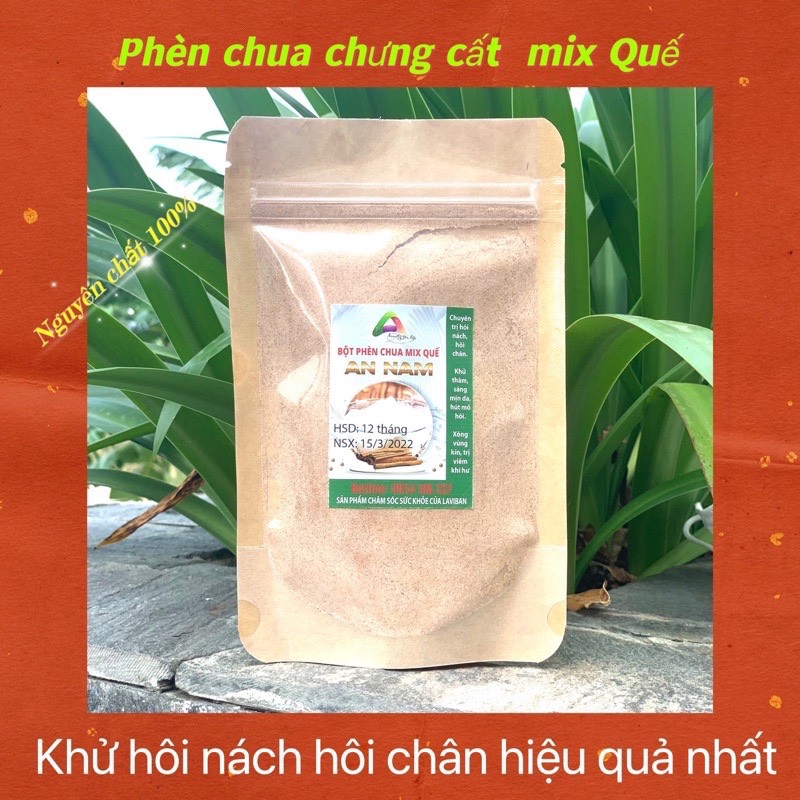 [HCM]Bột phèn chua chưng cất mix quế 120g [ Ảnh Thật ]