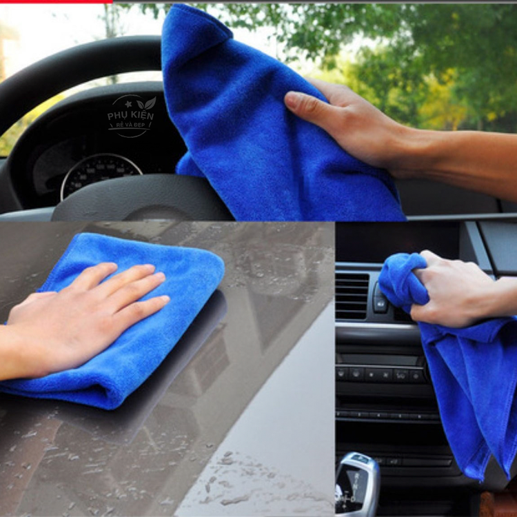 [HCM]Bộ 5 khăn Microfiber lau xe ô tô