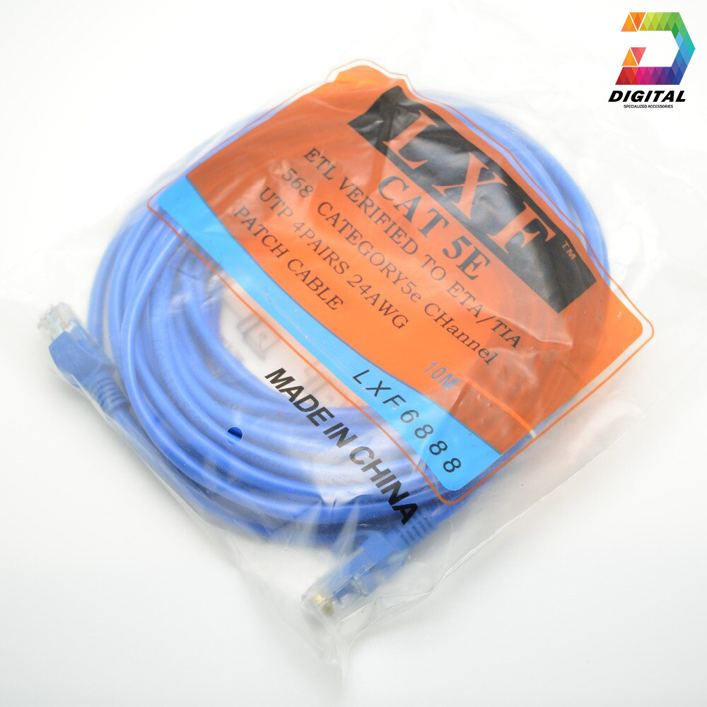 Cáp Mạng 2 Đầu Bấm Sẵn LXF Tốc Độ CAT 5E Đúc 2 Đầu