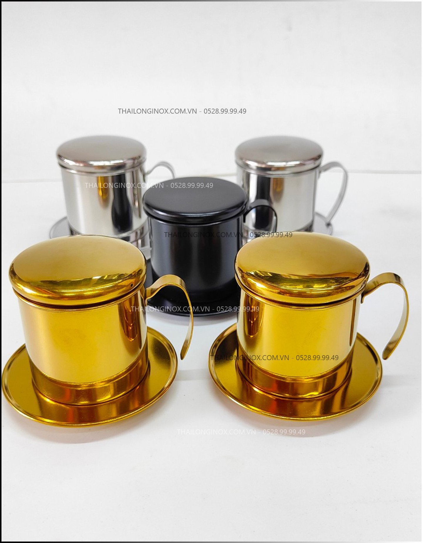 PHIN CAFFE INOX 304 MẠ VÀNG