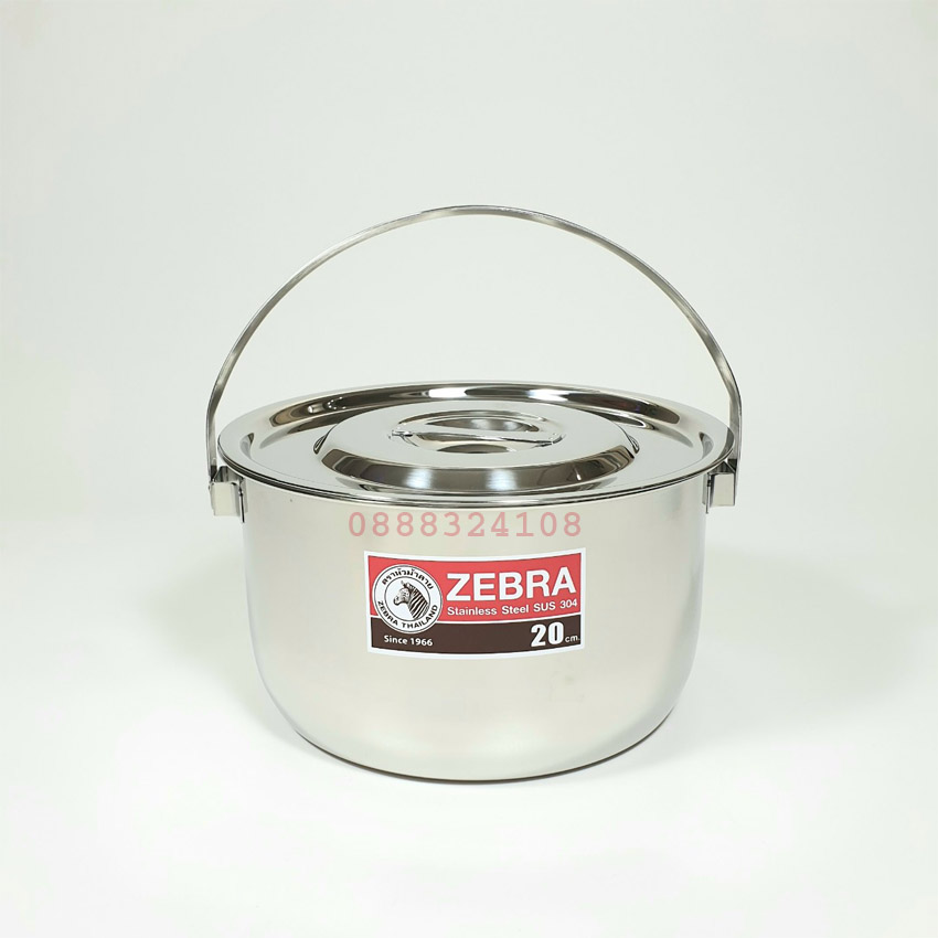 Nồi Inox Zebra Thái Lan Indian Có Quai Xách 20cm 22cm