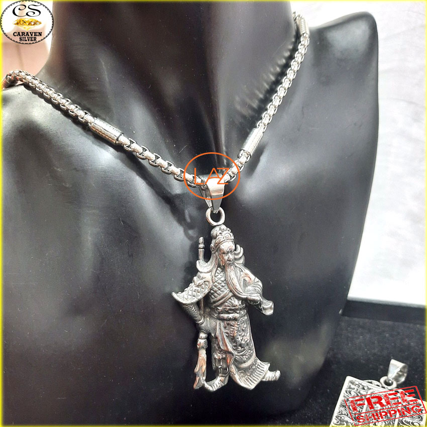 Mặt dây chuyền hình quang công bao chất - caraven silver
