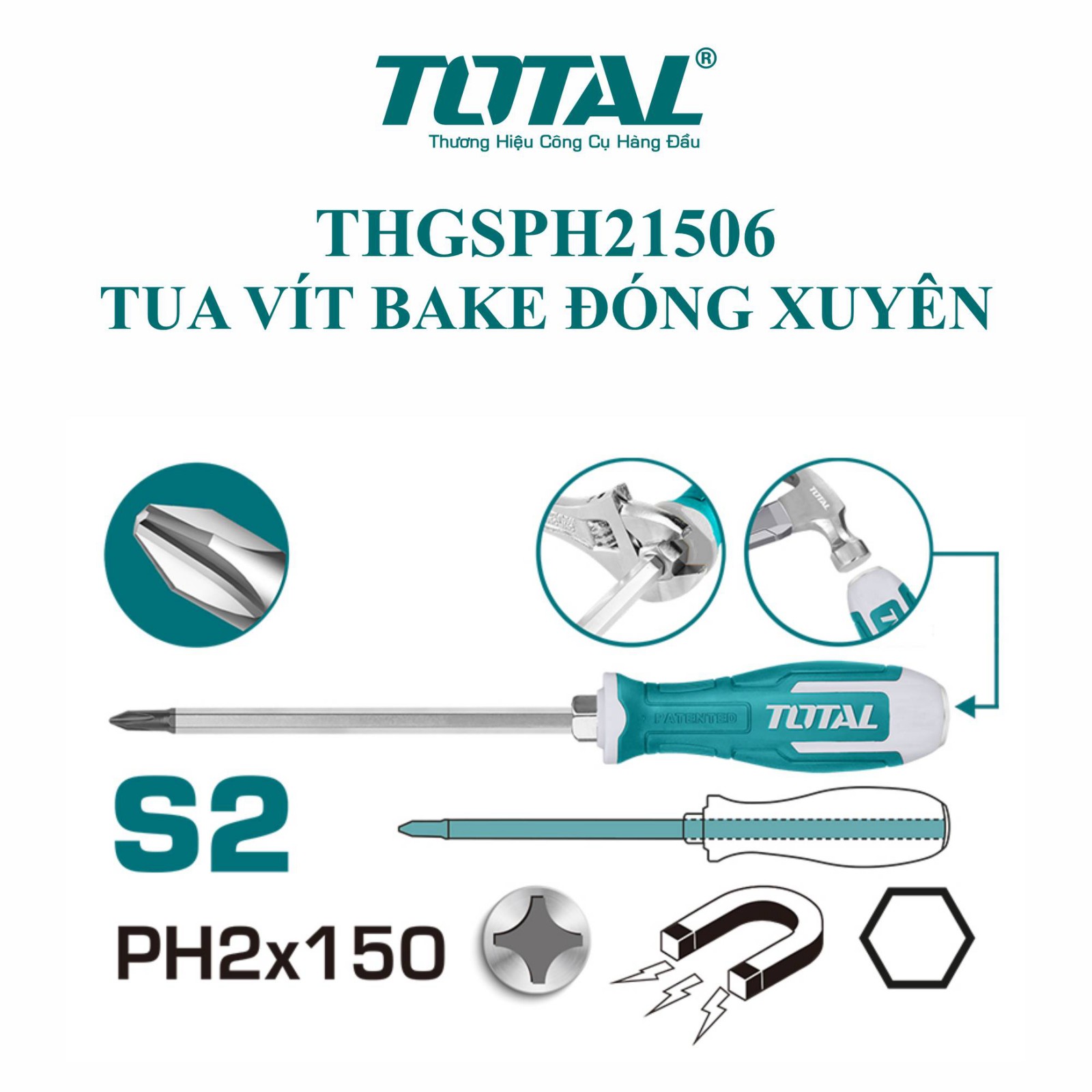 Tua vít bake đóng xuyên total thgsph21506