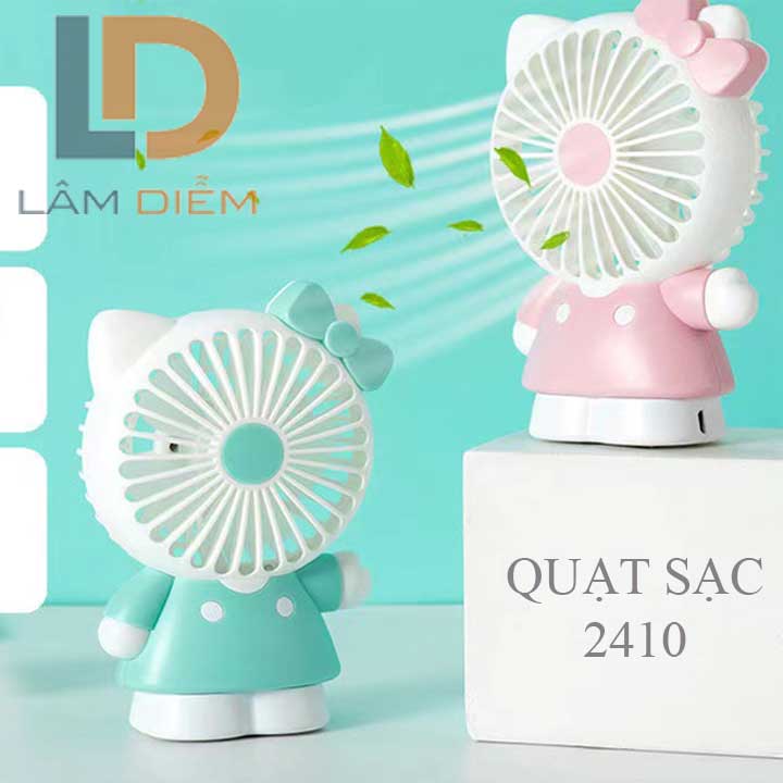 QUẠT SẠC USB CÓ ĐÈN LED 2 CHẾ ĐỘ MÁT 2140