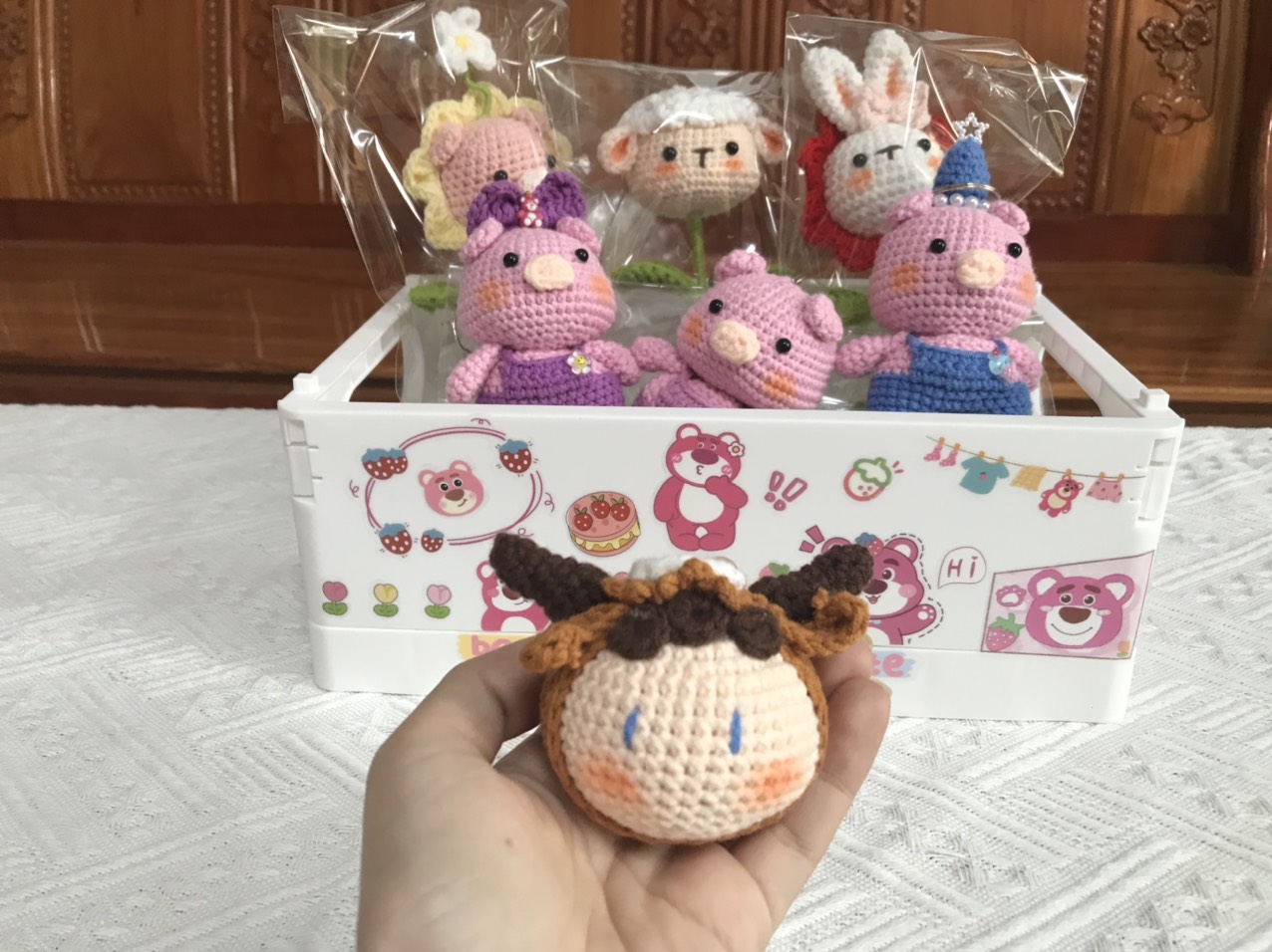 Móc khóa cung hoàng đạo handmade bằng len