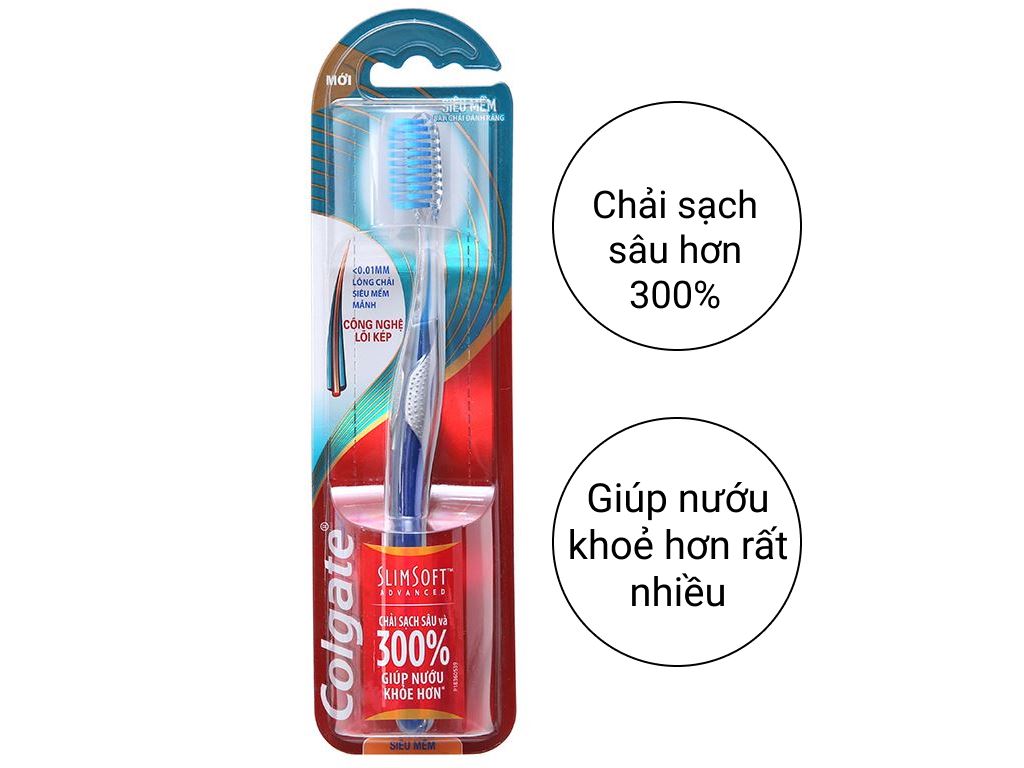 Bàn chải Colgate SlimSoft Advanced siêu mềm mảnh