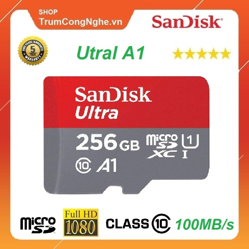 Thẻ nhớ MicroSDHC SanDisk Ultra A1 256GB Class 10 UHS-I 120MB/s