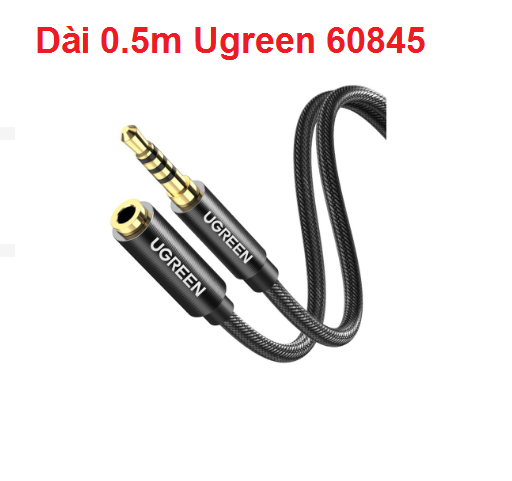 Cáp Audio 3.5mm 3 nấc nối dài Ugreen hỗ trợ mic và tai nghe