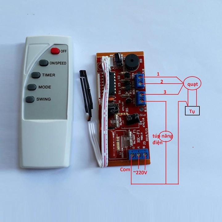 Combo 05 Bộ mạch điều khiển quạt từ xa