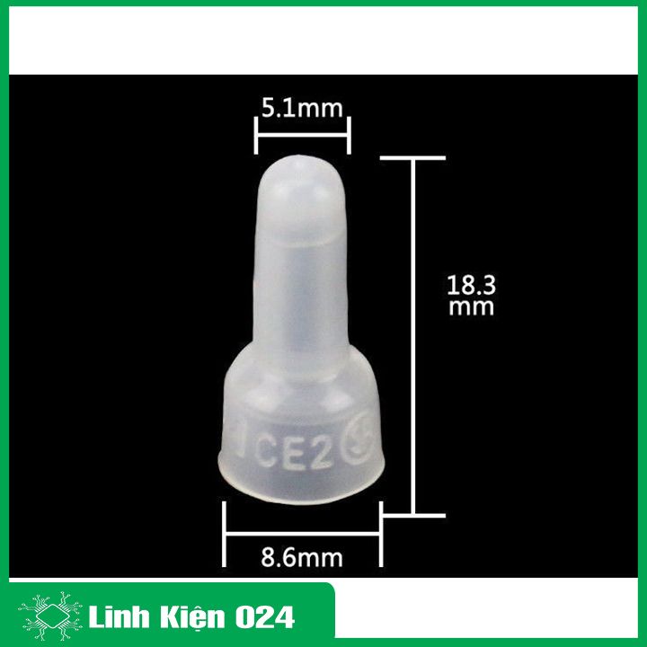 Gói 100 đầu chụp cốt nối CE2X 6mm