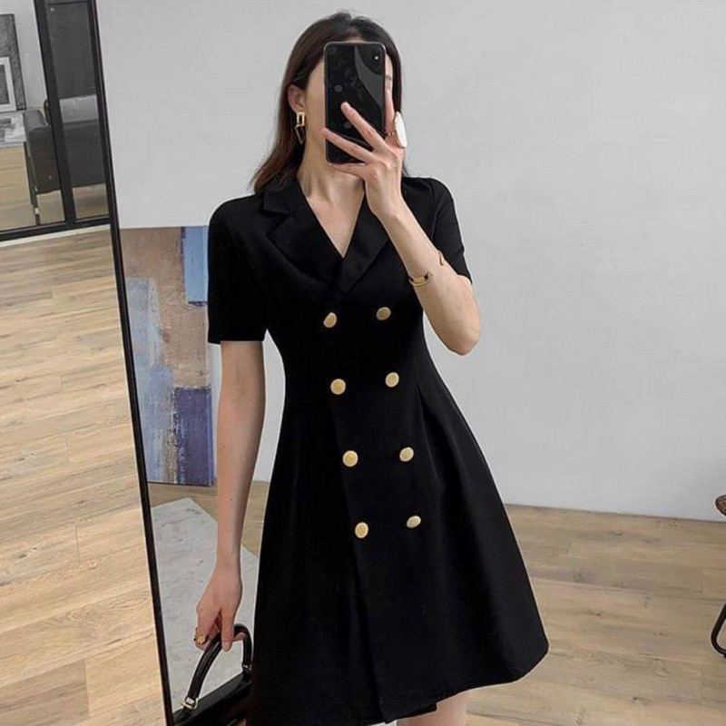 ĐẦM VEST NÚT KEM (có ảnh thật) MS171