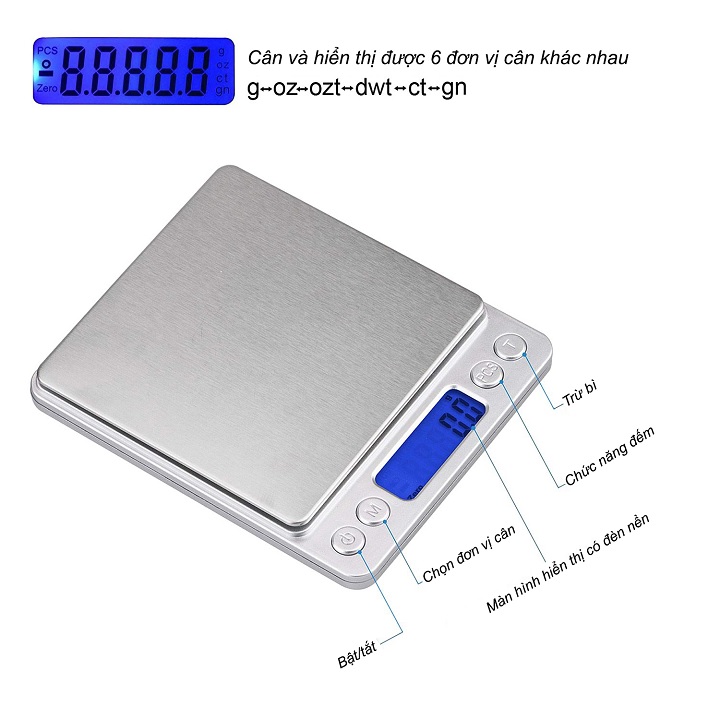 Cân tiểu ly điện tử 3kg