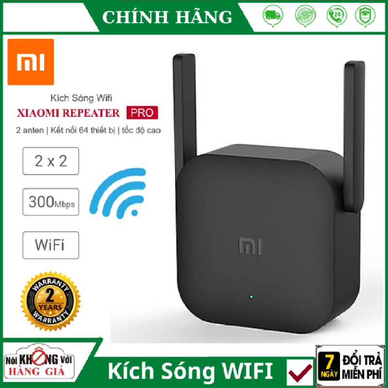 Bảng giá (Bảo Hành 2 Năm), Kích sóng Wifi Xiaomi Repeater Pro dùng cho mạng 2.4Ghz - băng thông 300 Mbps , kích wifi Phong Vũ