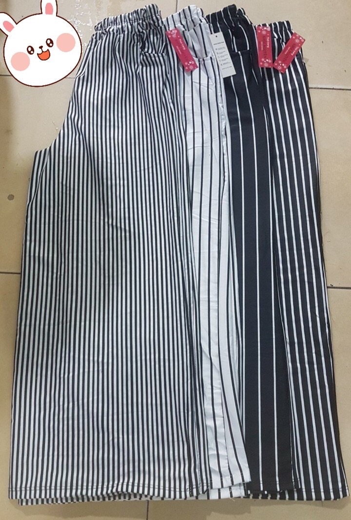 [HCM]Quần sọc kẻ ống rộng lửng( size 40-60kg)