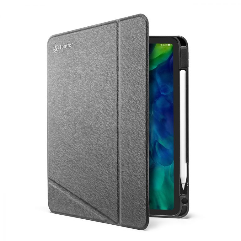 Bao da Tomtoc từ tính đa góc Smar-Tri hỗ trợ sạc không dây Apple Pencil for Ipad 10.2"(ipad 7/8) - B02