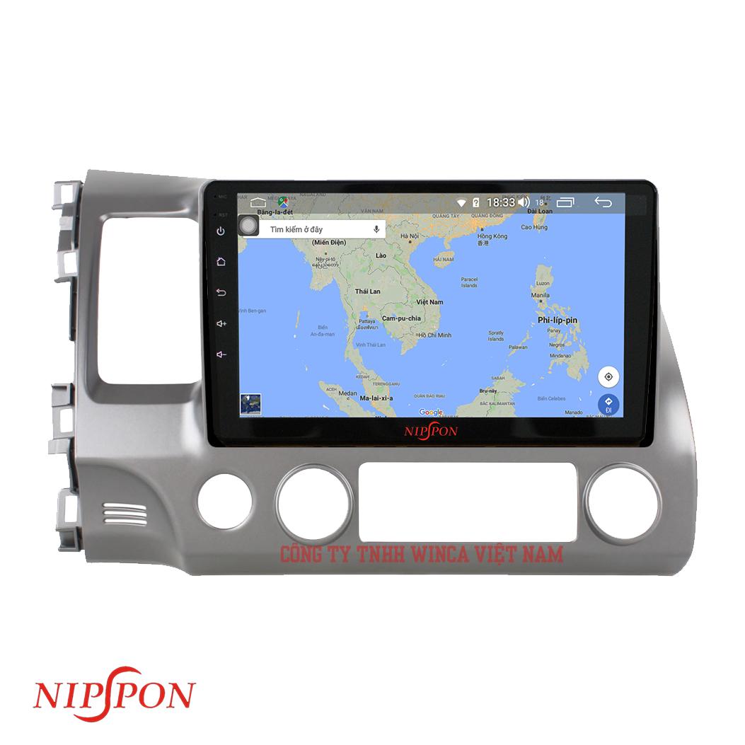 Màn Hình Android Nippon - HONDA CIVIC 2004 - 2011 (TẶNG KÈM SIM 4G + CAMERA HÀNH TRÌNH U6 + CODE VIETMAP)