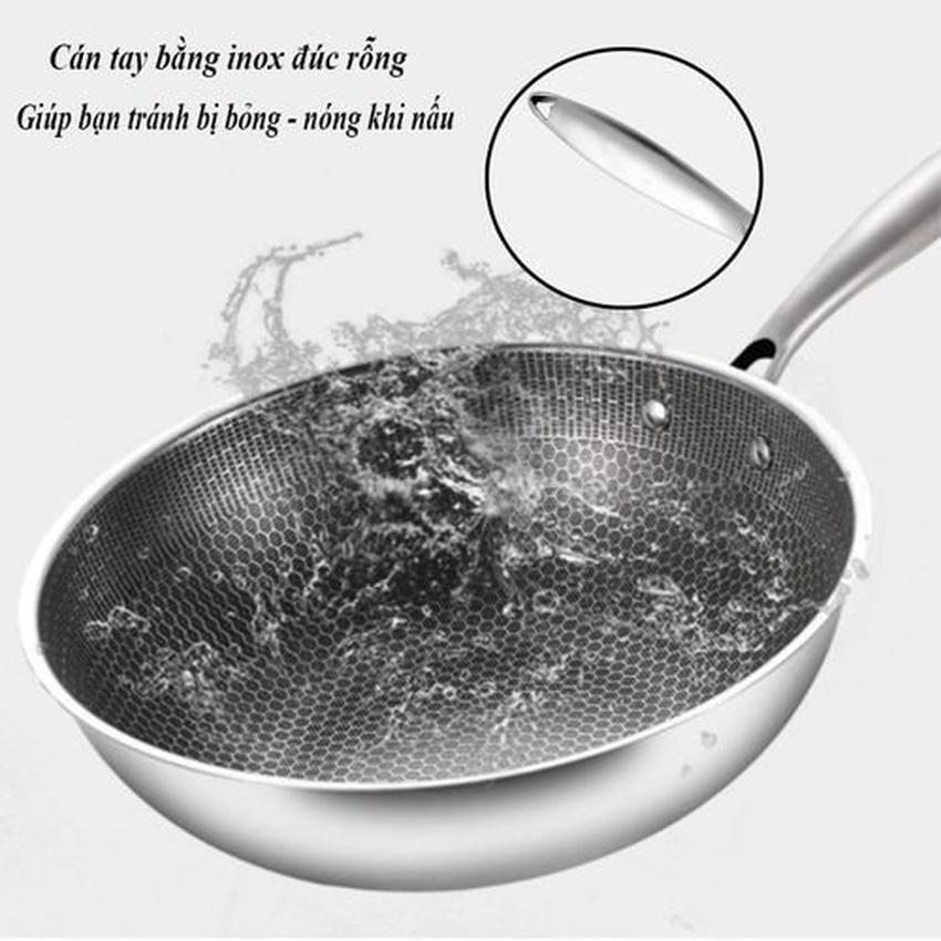 Chảo Chống Dính Vân Tổ Ong Cao Cấp - Lòng Sâu