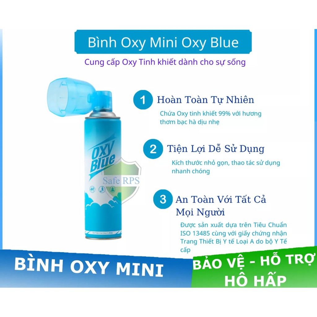 BÌNH OXY MINI CẦM TAY CHỨA OXY TINH KHIẾT 98%