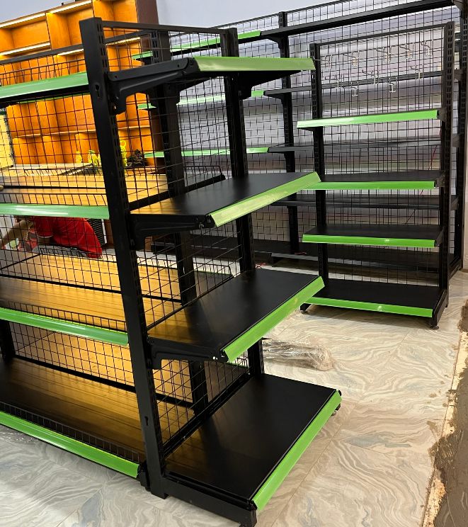 Kệ Đầu Siêu Thị (Dài 70cm x Cao 1m5 x 4 Tầng) Kệ Siêu Thị Màu Đen