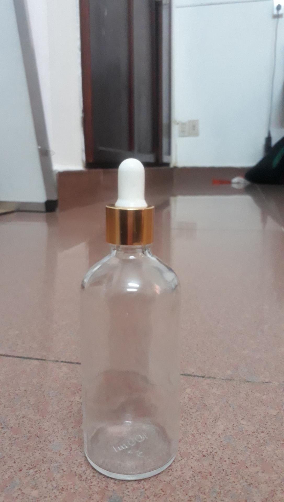 [ HOÀN TIỀN 15% ] [HCM]Combo 10 Chai thủy tinh trong đầu bóp vàng không quai 100ml