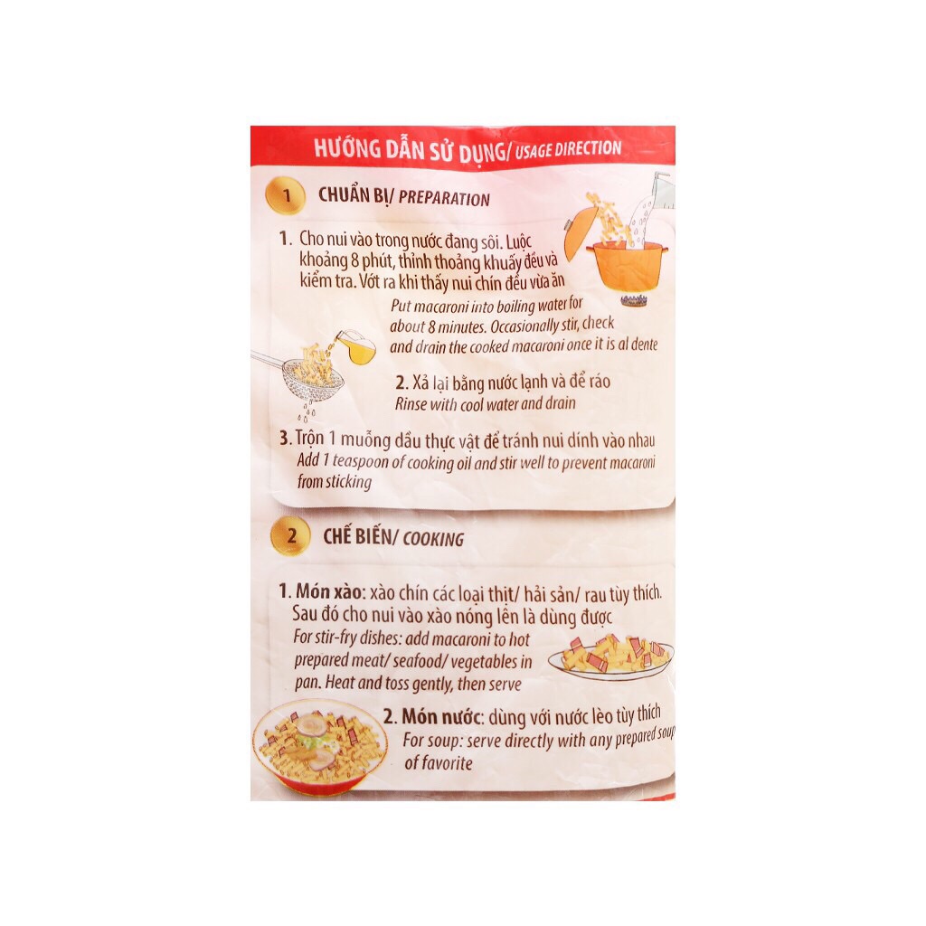 Nui cao cấp chữ C Meizan 400g