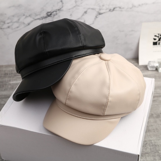 Mũ nồi ulzzang hàn quốc Baret chất liệu da PU
