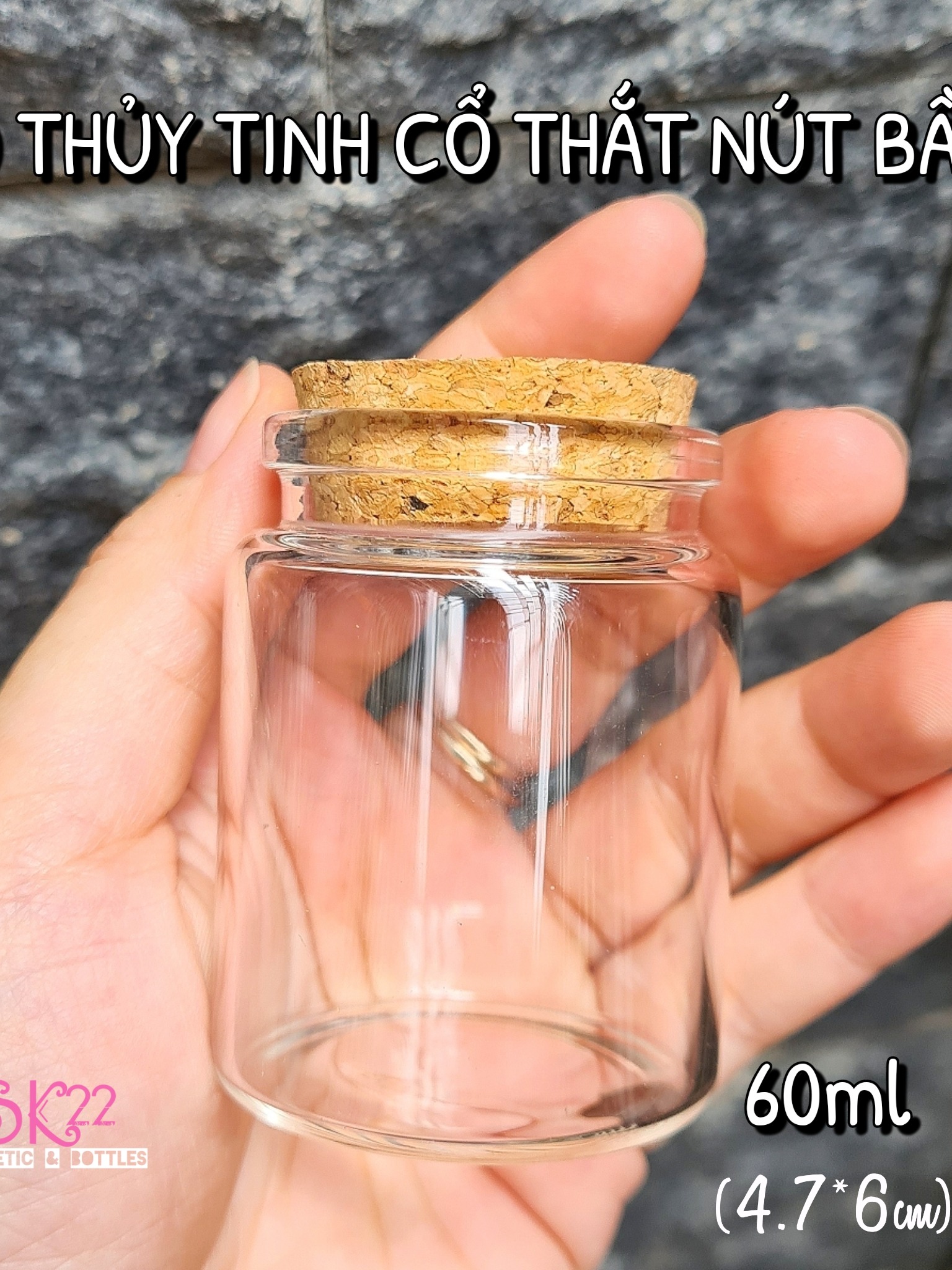 🎀LỌ THỦY TINH NÚT BẦN CỔ THẮT 50ml/60ml/100ml/150ml🎀