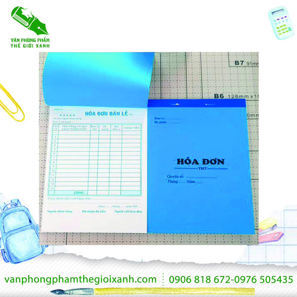 Hoá đơn 2 liên a5 15x21 50 bộ