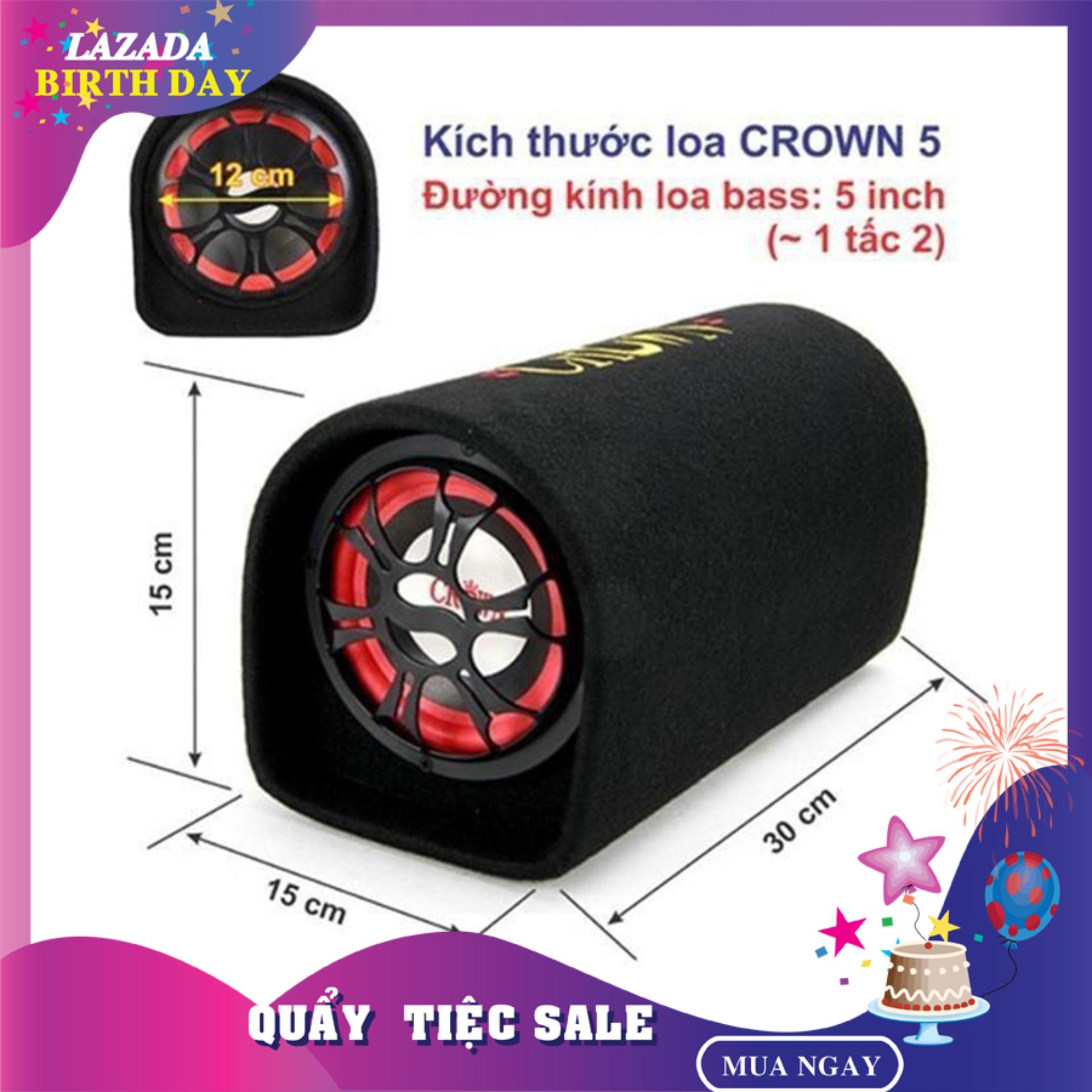 Loa nghe nhạc Crown 5 Đế Tròn Chất Lượng Cao