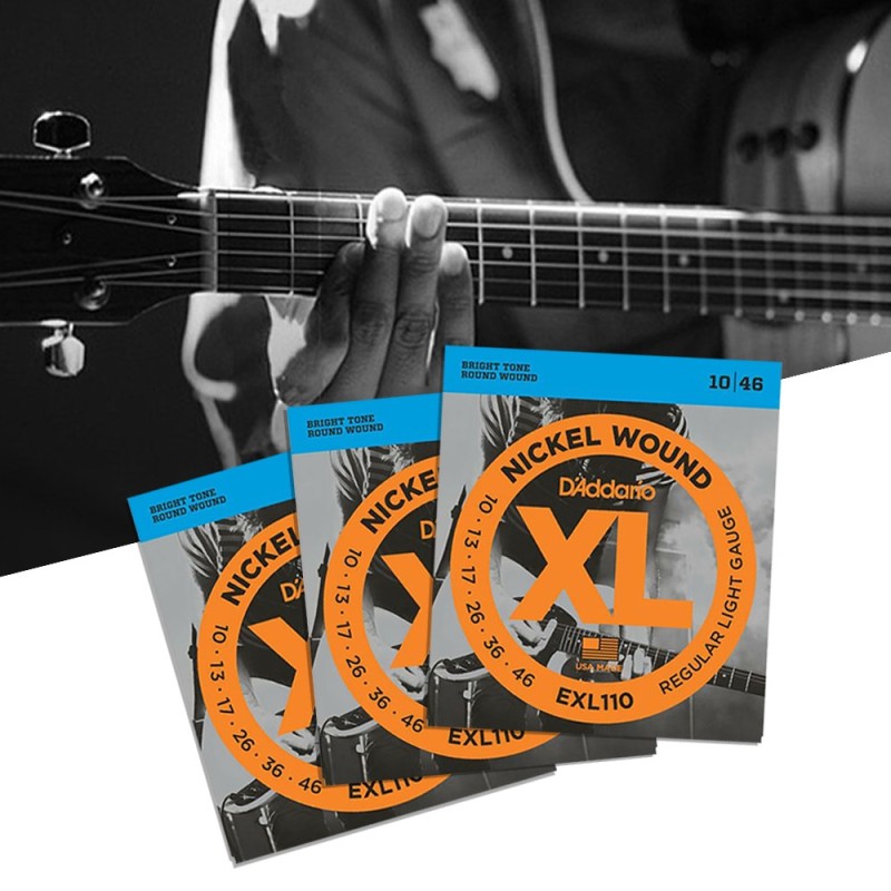 Bộ 3 dây đàn guitar EXL110 bán chạy nhất của DAddario với chất lượng và hiệu suất cao nhất