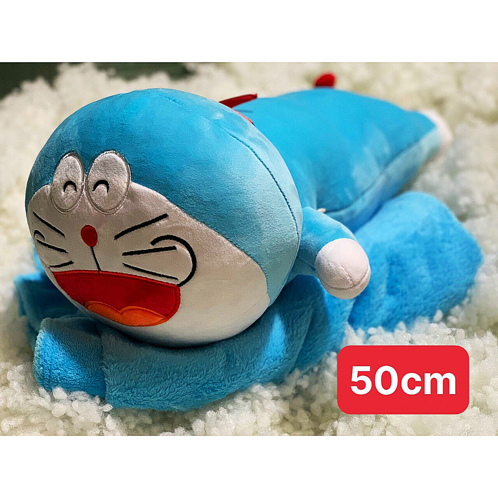 [HCM]Gối Mền Văn Phòng 2in1 Hình Doremon (Doraemon) Miệng Cười (50cm)