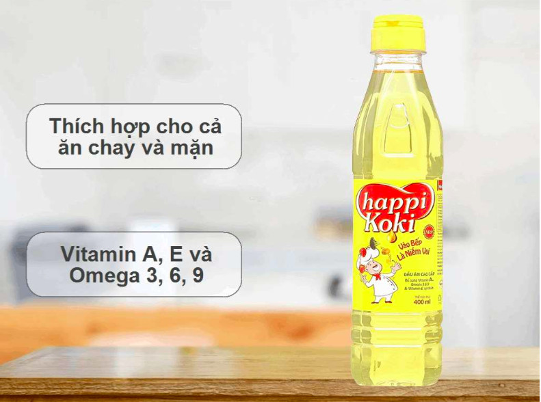 ( Combo 3 Chai) Dầu Ăn Happi Koki 1L