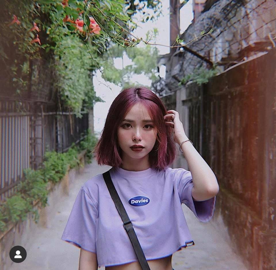 [HCM]Áo croptop nữ cổ trong màu tím cực đẹp (Kèm video hình thật)