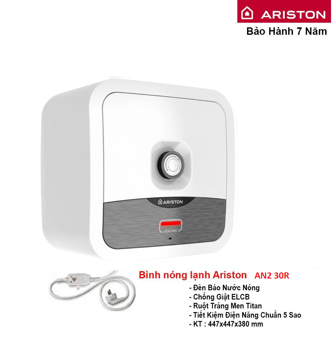 Bình nước nóng ARISTON 30L vuông AN2 30R(http://tongkhobepchauau.vn/)