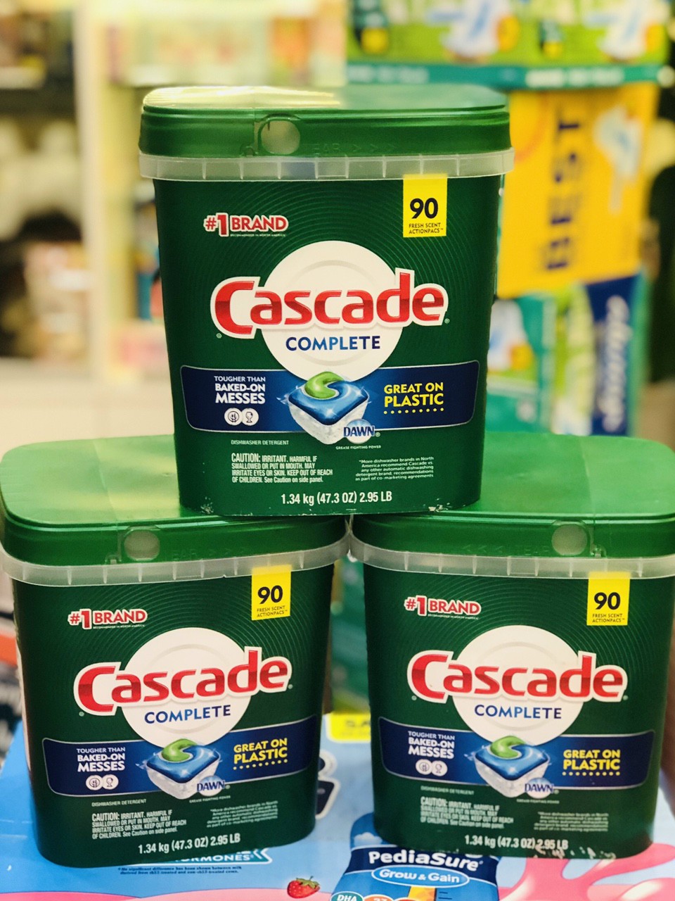 [HCM]VIÊN RỬA CHÉN CASCADE COMPLETE DISHWASHER DETERGENT 90 VIÊN MỸ