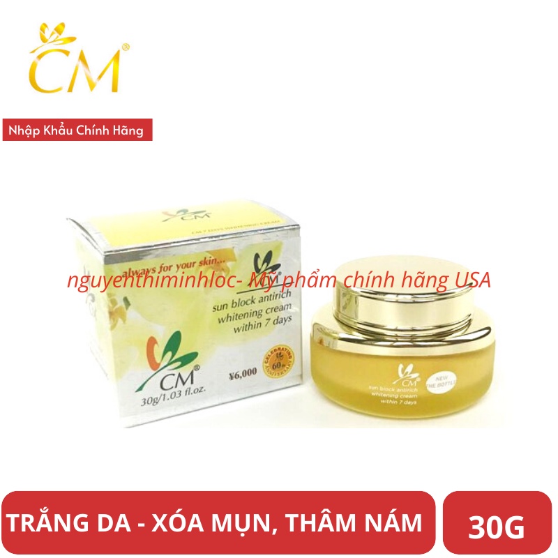 [Mẫu Mới] Kem Dưỡng Trắng, Ngừa Mụn, Chống Lão Hóa Da CM Hoa Ly Vàng - CHIU MIEN SUN BLOCK WHITE CREAM 30g