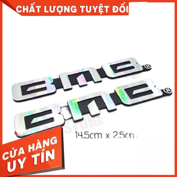 tem logo dán thùng loa bmb trắng( 2 chiếc)