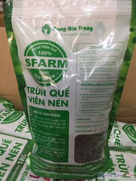 [HCM]Viên nén trùn quế tan chậm chuyên bón hoa lan và hoa kiển rau sạch.