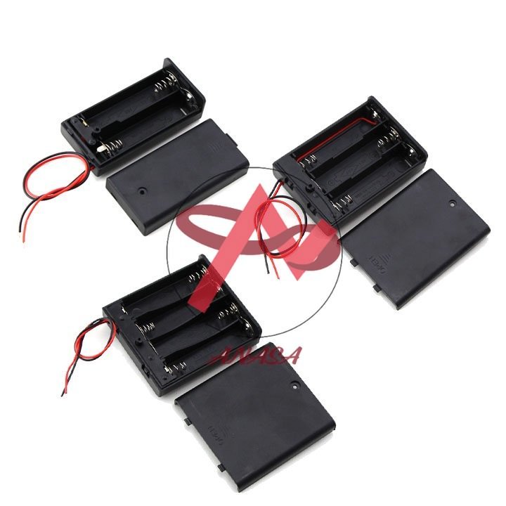Đế Pin AA Có Nắp - Đế Pin Con Thỏ AA 1,5V (Đấu Nối Tiếp)