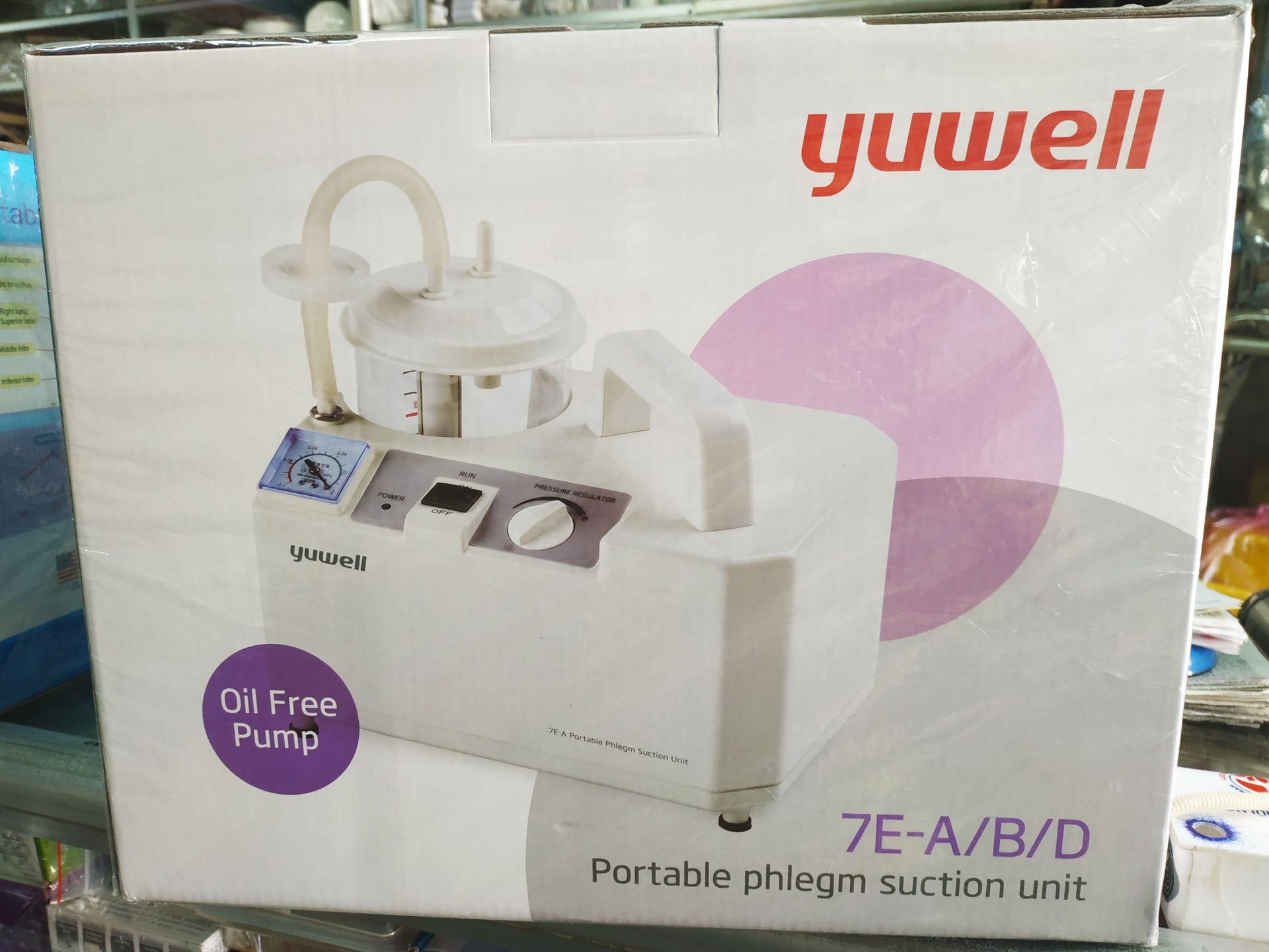 Máy Hút Dịch Hút Đờm Mũi Họng 1 Bình Yuwell 7E-A (tặng kèm 1 đầu hút mũi)