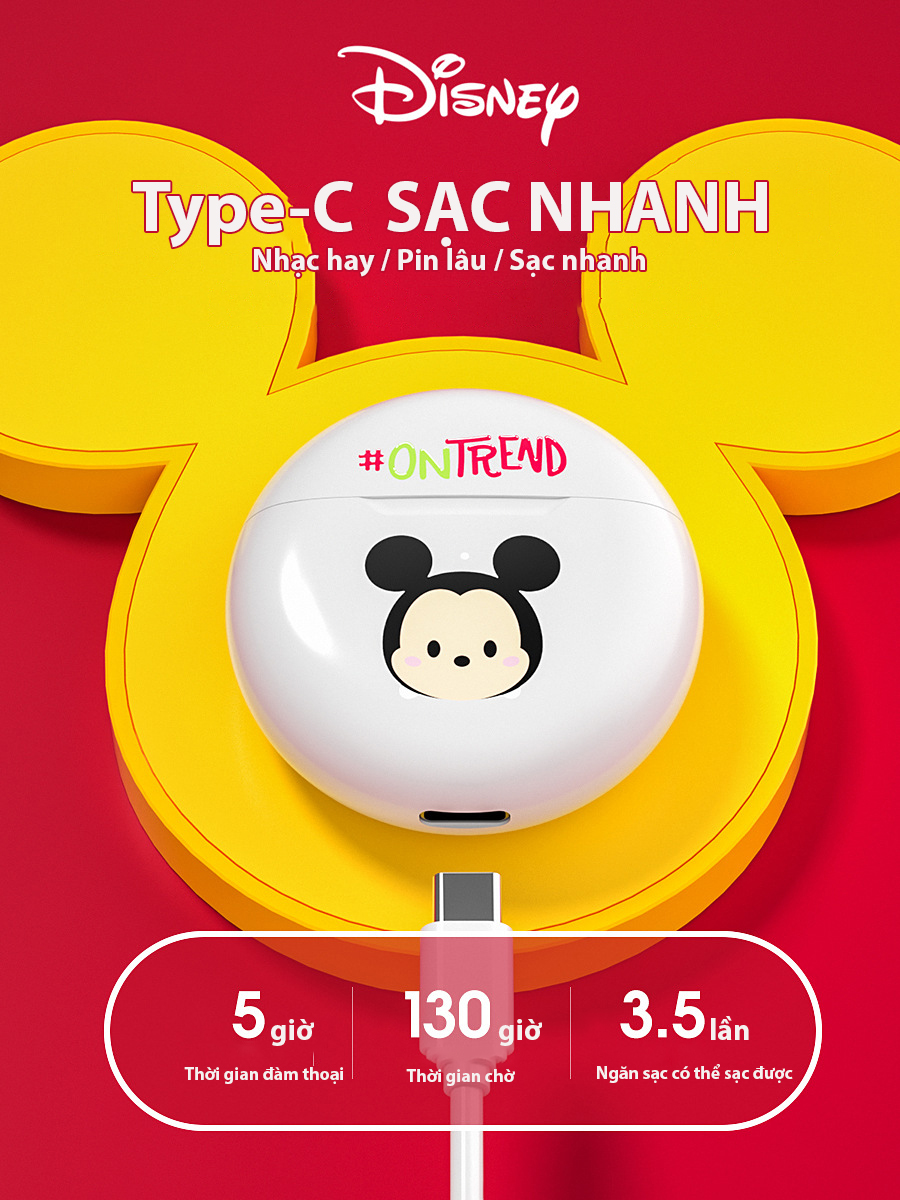 Tai Nghe Không Dây Disney KD-17 Loa Bluetooth Tích Hợp Micrô, Điều Khiển Từ Xa, Chất Lượng Âm Thanh Tốt