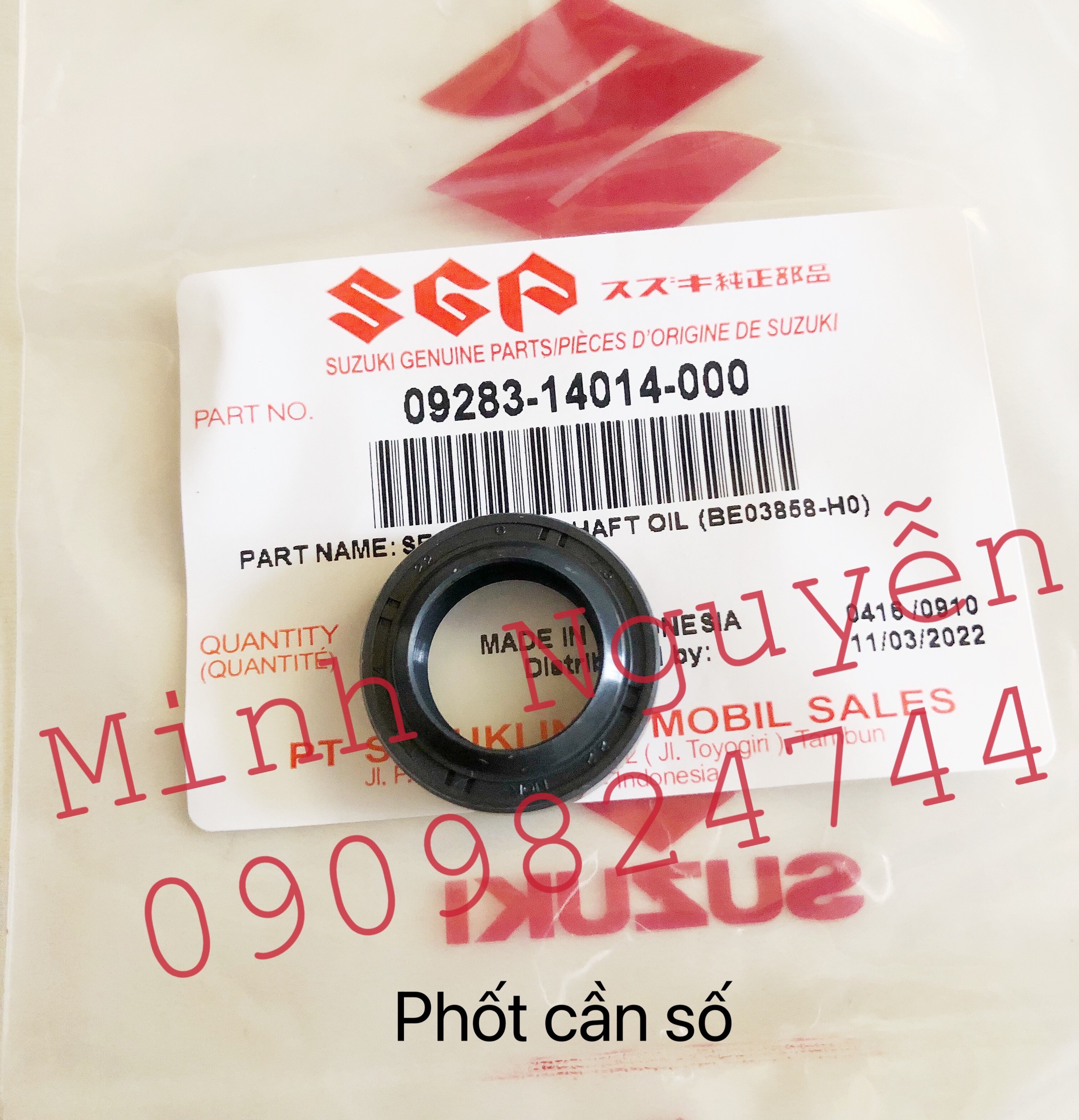 Phốt cần số xe Satria/ raider fi chính hãng suzuki